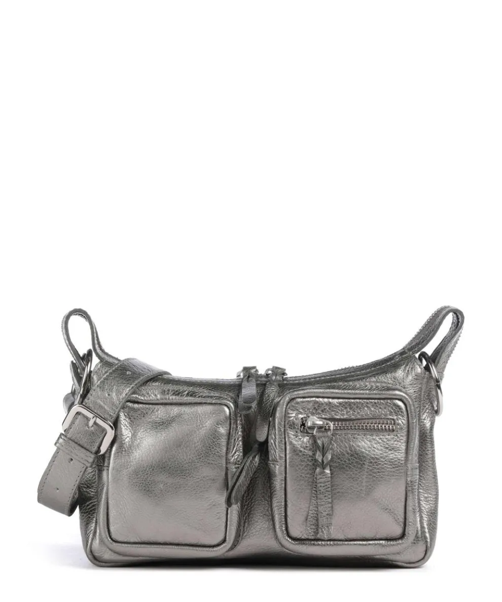 Salvatorgasse 4 Shoulder bag grained cow leather silver