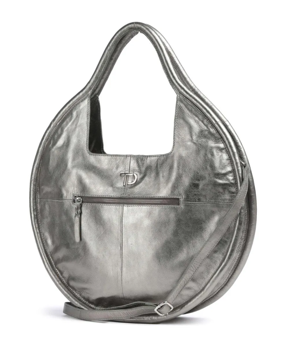 Salvatorgasse 5 Tote bag grained cow leather silver