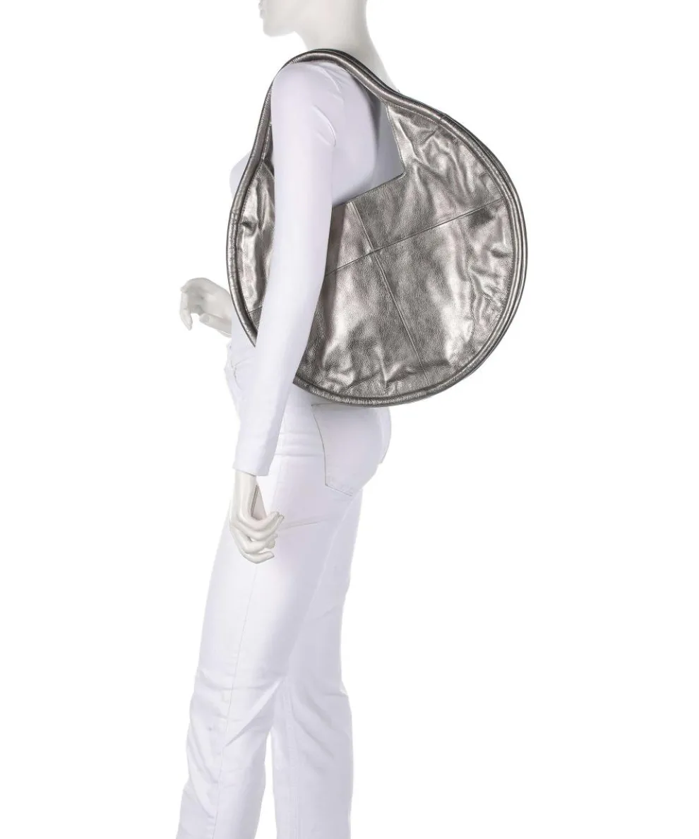 Salvatorgasse 5 Tote bag grained cow leather silver