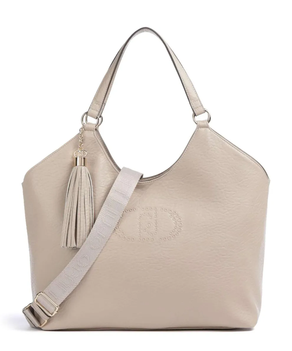 Samiana L Hobo bag imitation leather beige