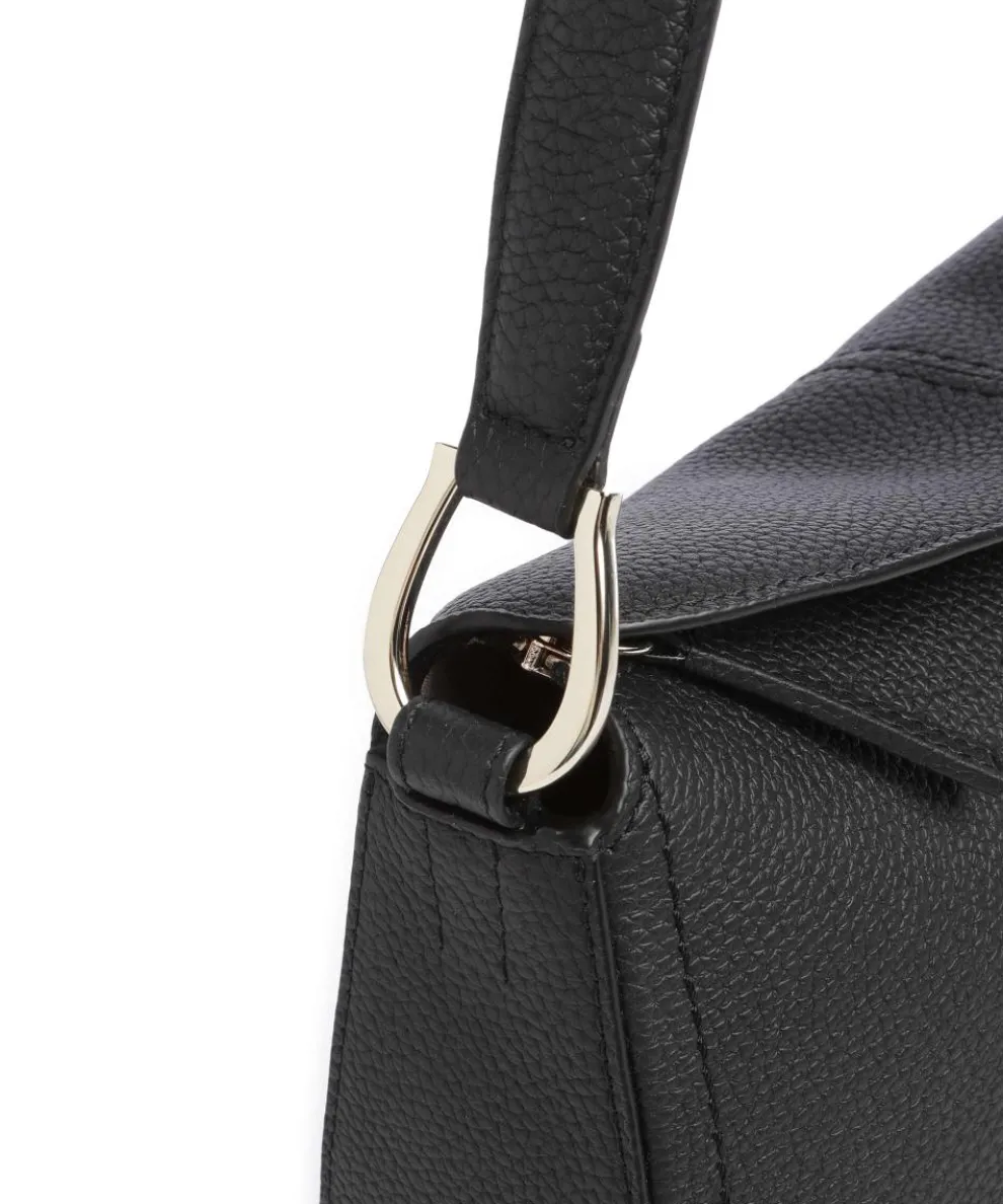 Savannah M Hobo bag grained cow leather black