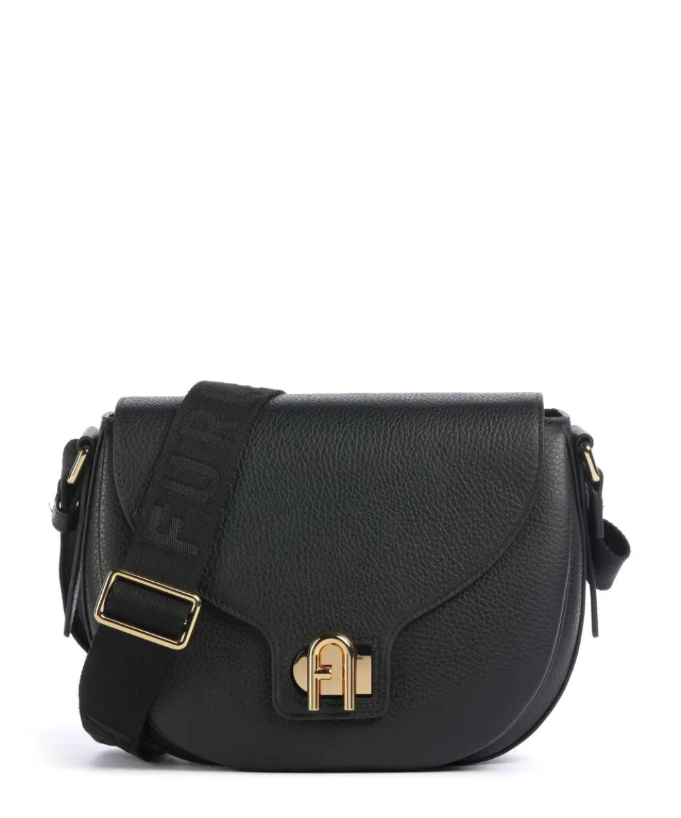 Lotus S Crossbody bag grained leather black