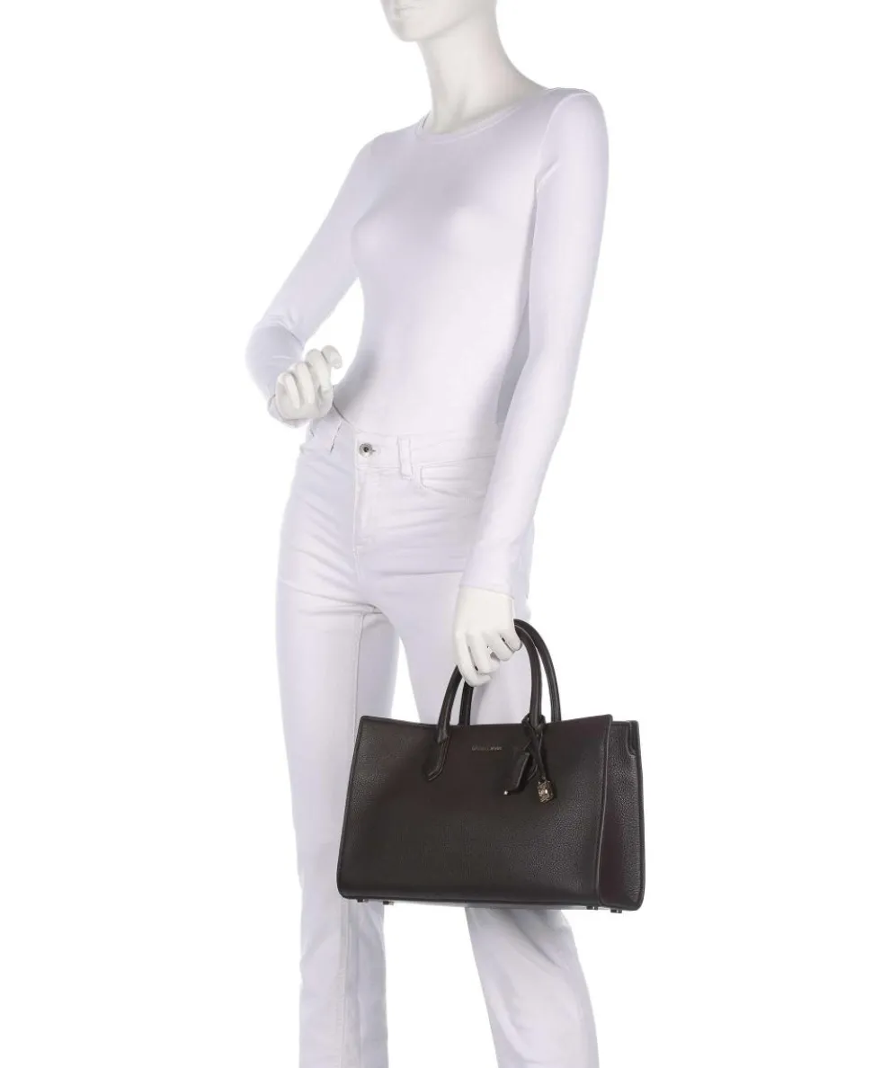 Scarlett Medium Handbag grained cow leather dark brown