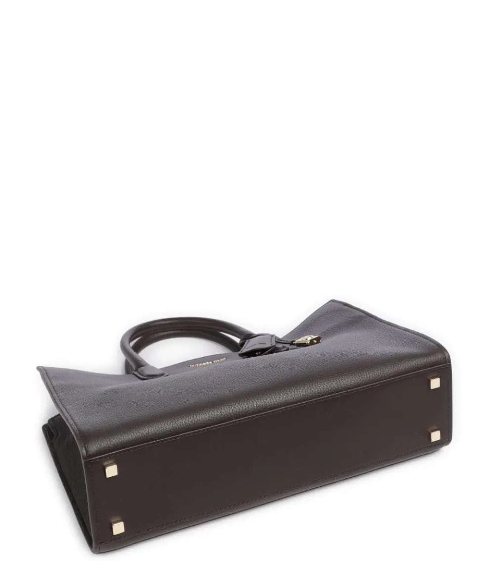 Scarlett Medium Handbag grained cow leather dark brown