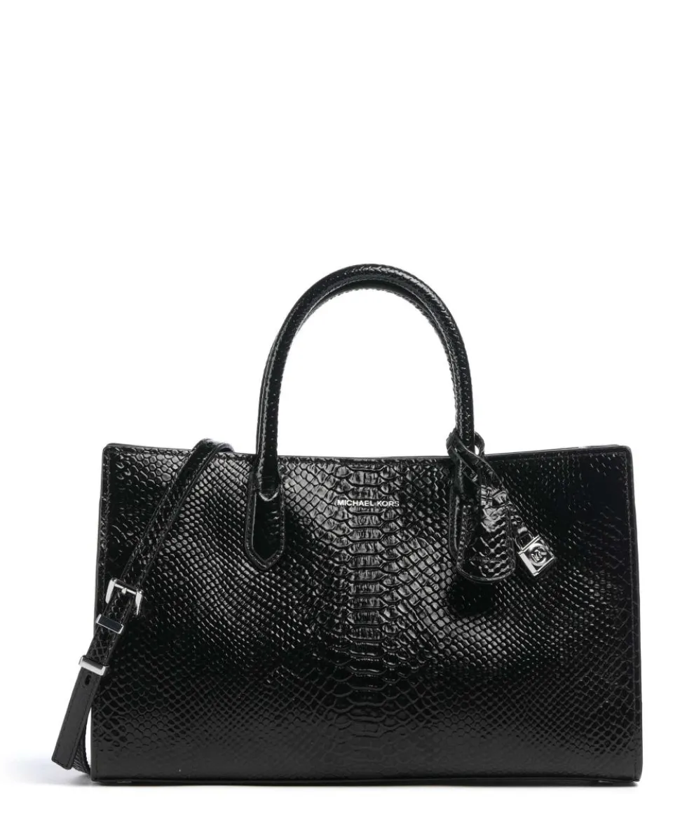 Scarlett Medium Handbag embossed cow leather black