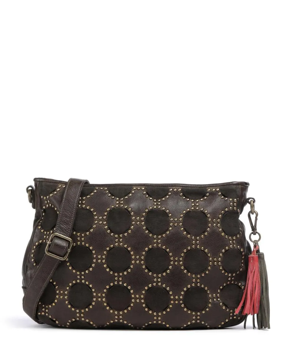 Schubertgasse 4 Crossbody bag grained cow leather dark green