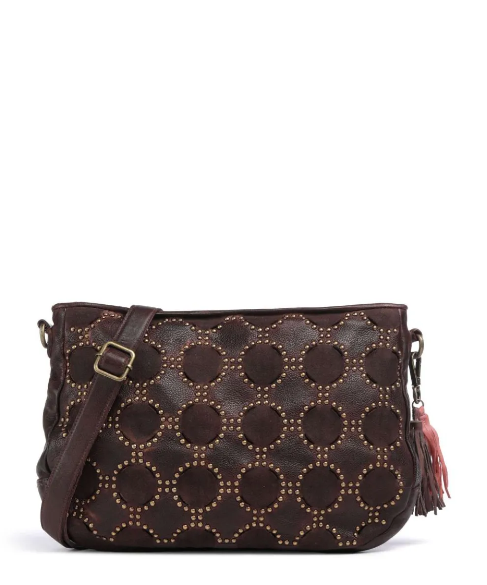 Schubertgasse 4 Crossbody bag grained cow leather dark brown