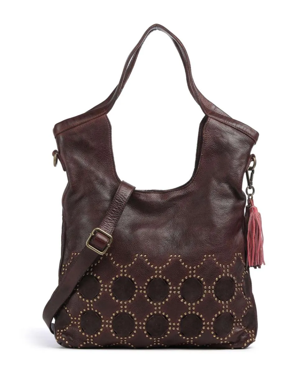 Schubertgasse 5 Tote bag grained leather dark brown