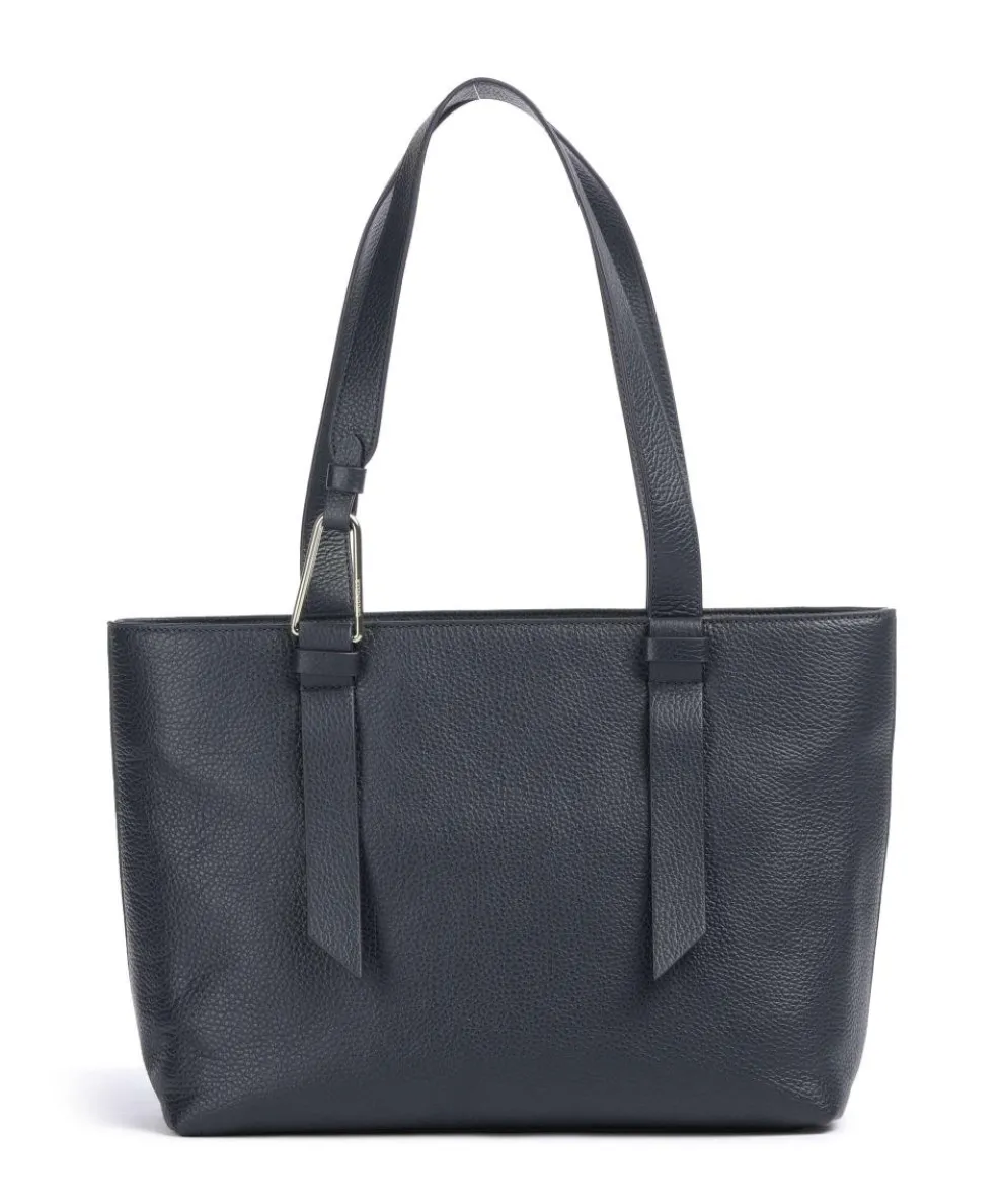 Malory Tote bag grained leather navy