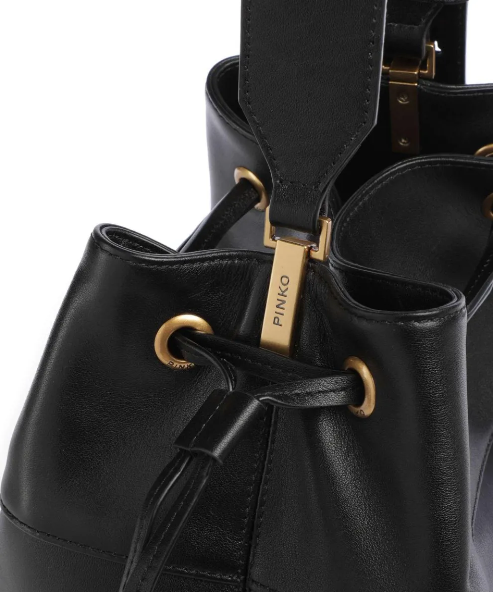 Secchiello Classic Bucket bag softly grained calfskin black