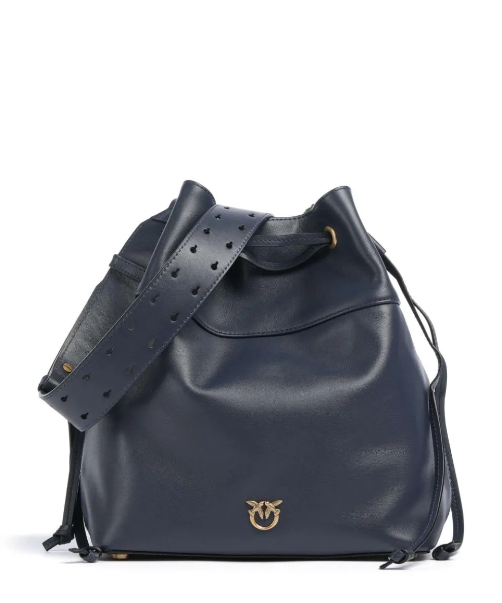 Secchiello Classic Bucket bag softly grained calfskin dark blue