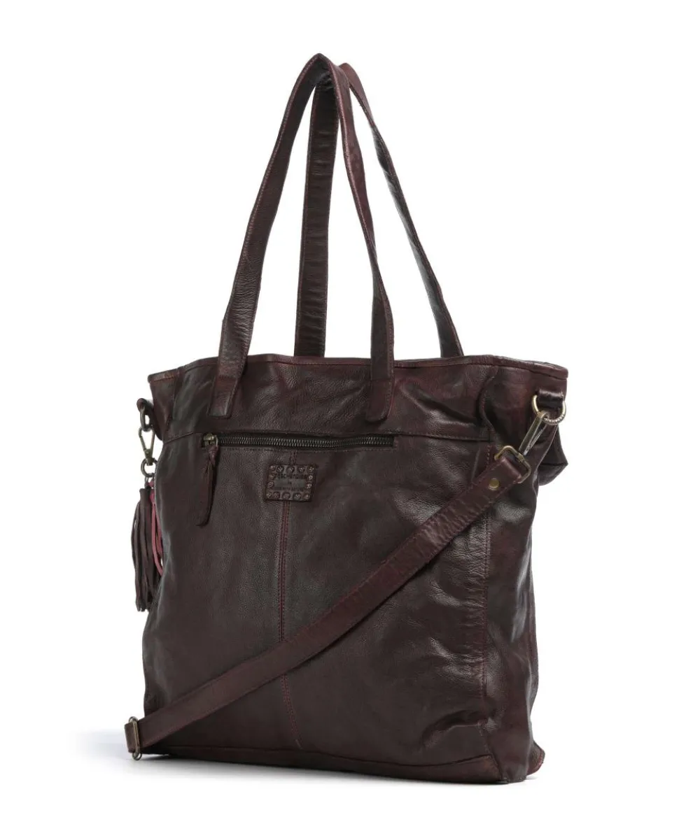 Seelengasse 2 Tote bag grained cow leather mahogany