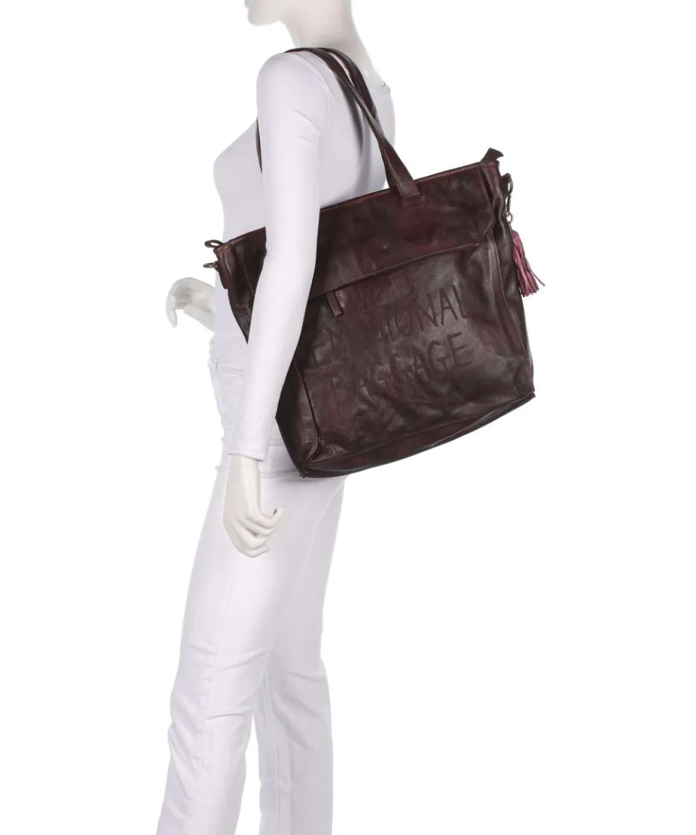 Seelengasse 2 Tote bag grained cow leather mahogany