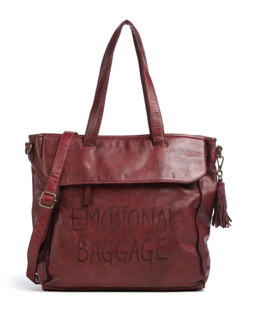 Seelengasse 2 Tote bag grained cow leather wine