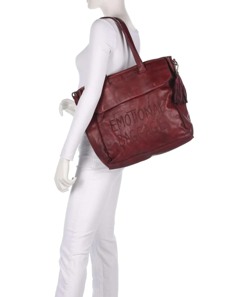 Seelengasse 2 Tote bag grained cow leather wine