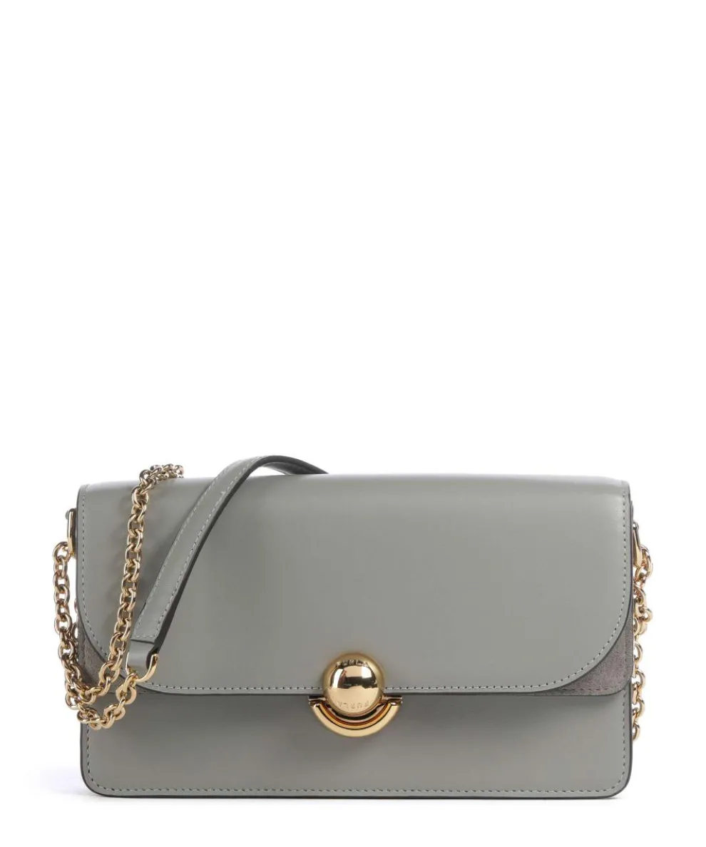 Sfera S Shoulder bag fine grain leather, brushed leather greygreen