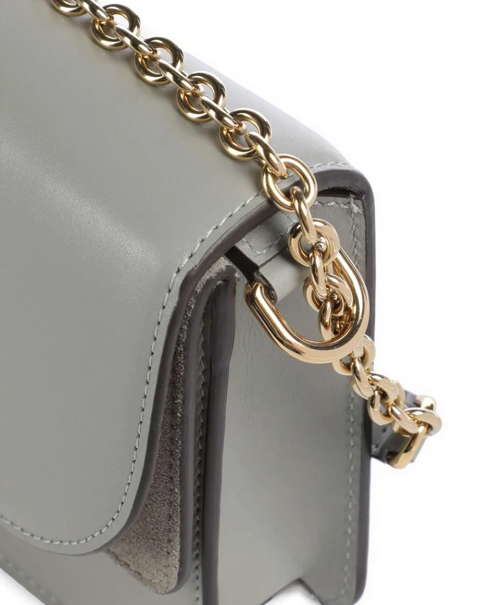 Sfera S Shoulder bag fine grain leather, brushed leather greygreen