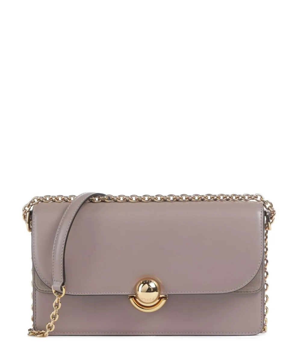 Sfera S Shoulder bag fine grain leather, brushed leather taupe