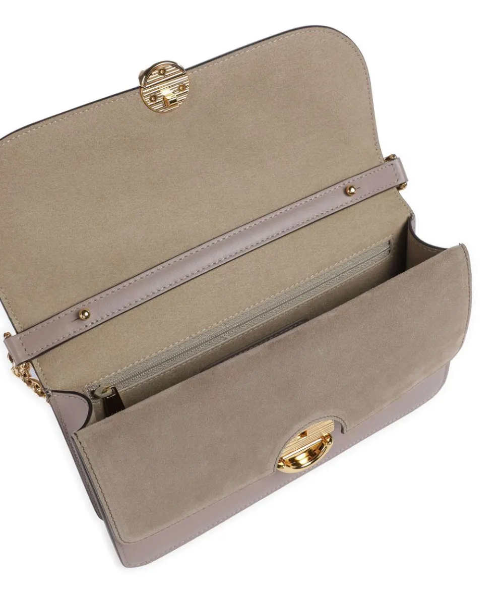 Sfera S Shoulder bag fine grain leather, brushed leather taupe