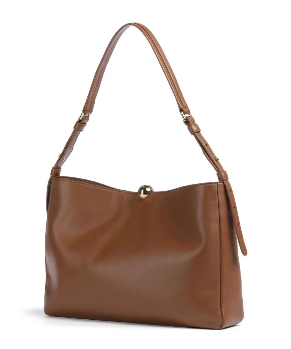 Sfera Soft L Hobo bag fine grain leather cognac