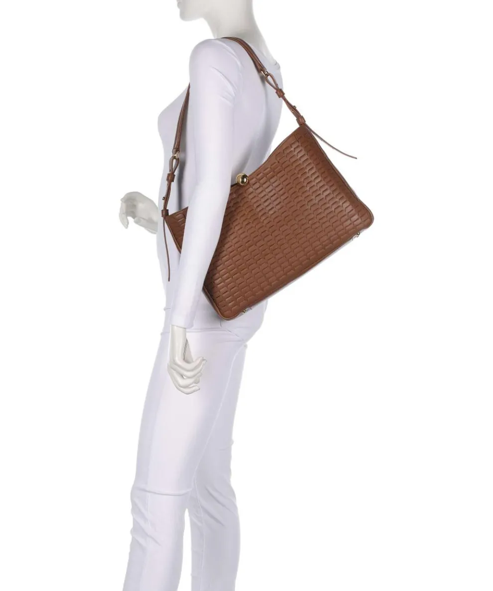 Sfera Soft L Hobo bag fine grain leather cognac