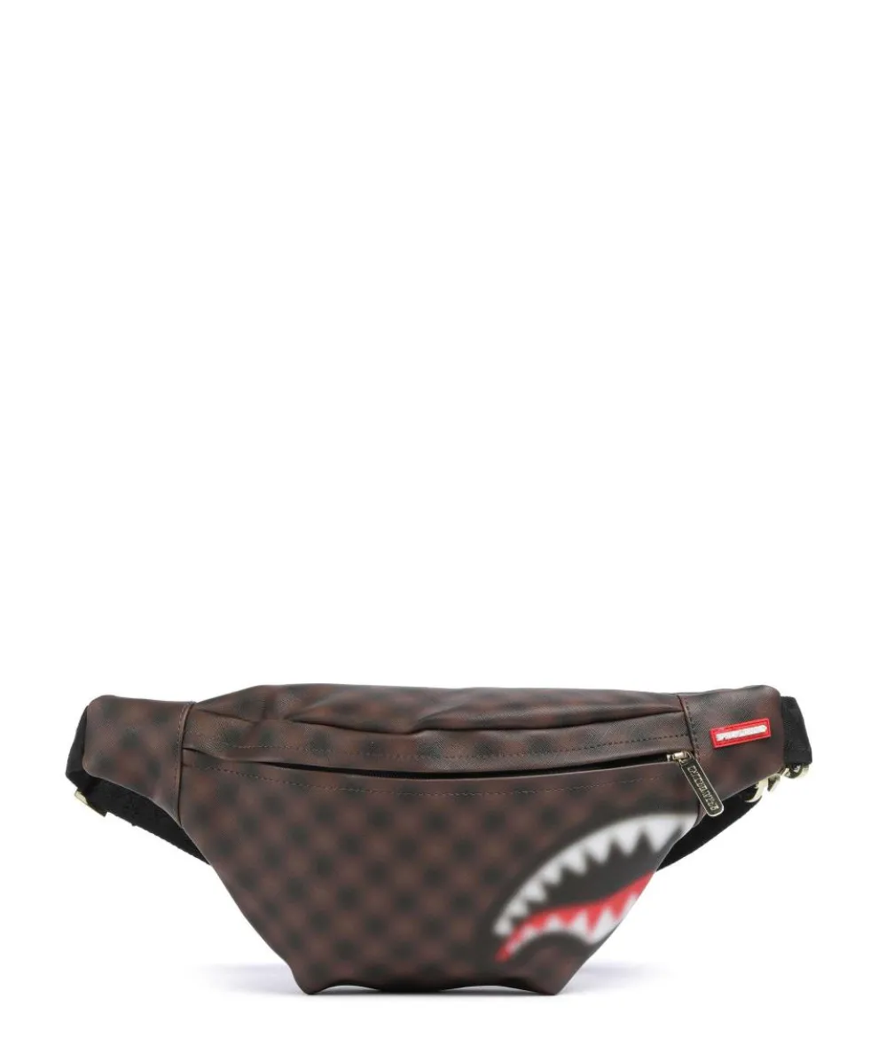 Sharks in Paris Blur Fanny pack imitation leather brown/black