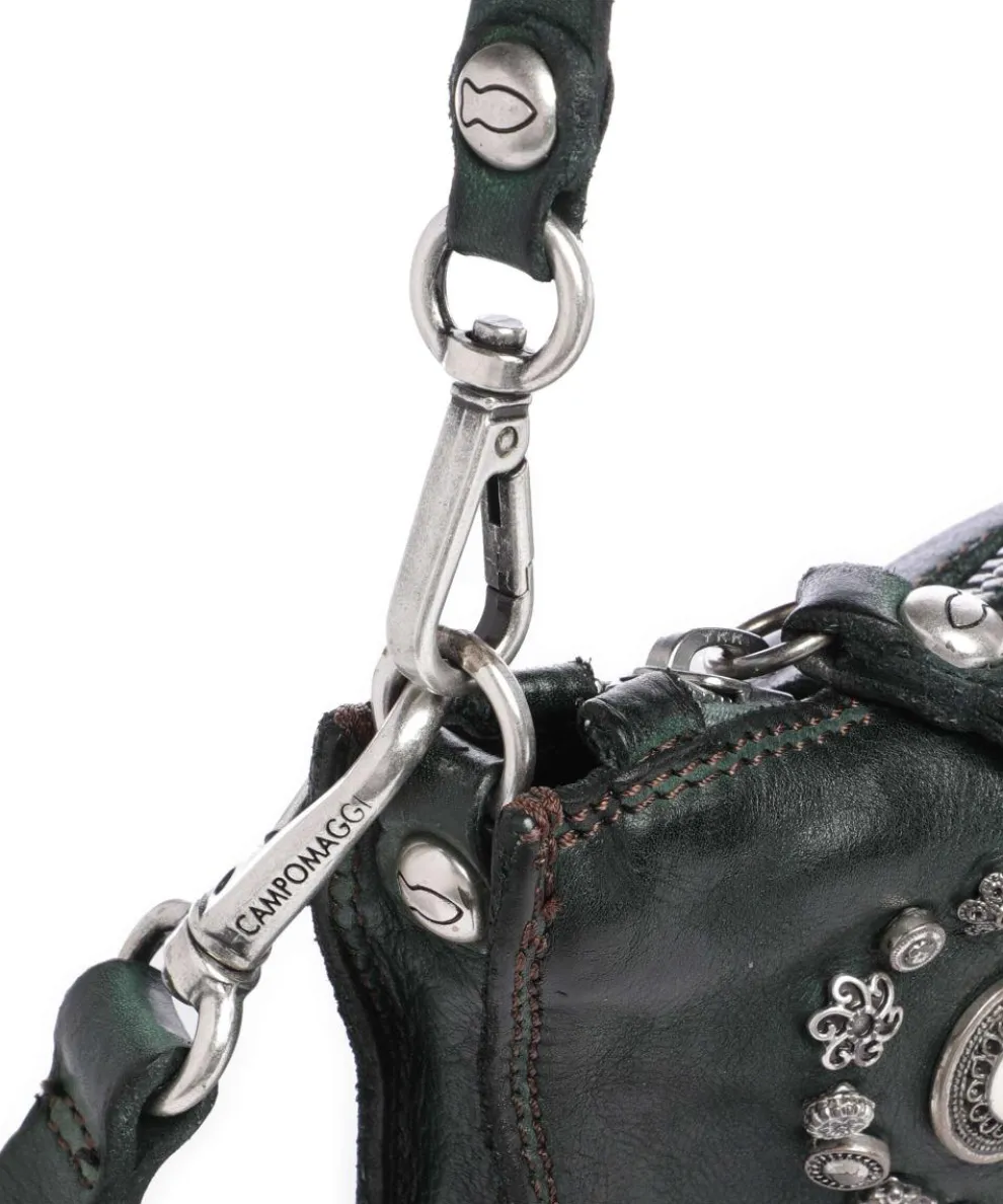 Shoulder bag cow leather dark green