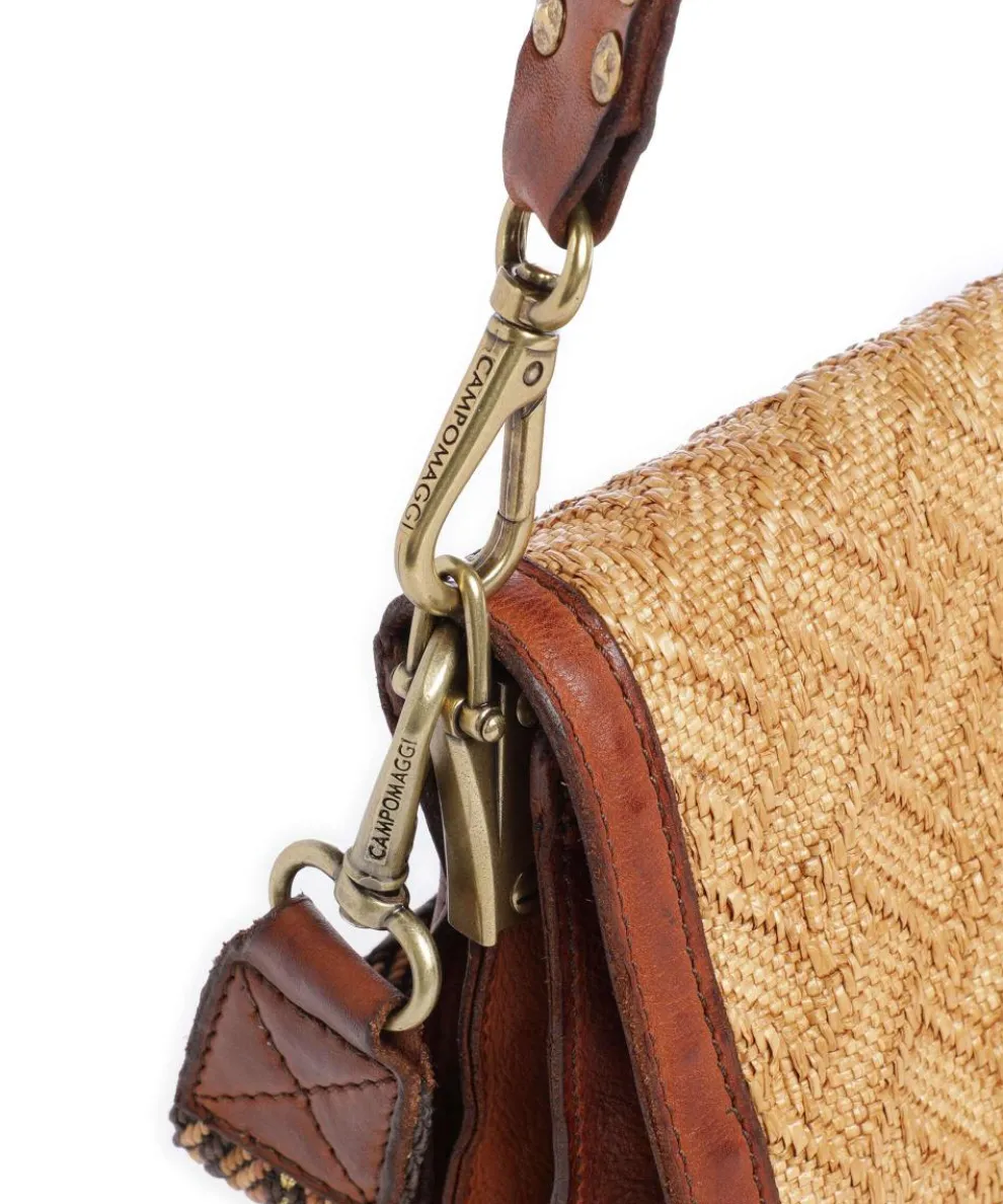 Shoulder bag cow leather, polyamide cognac