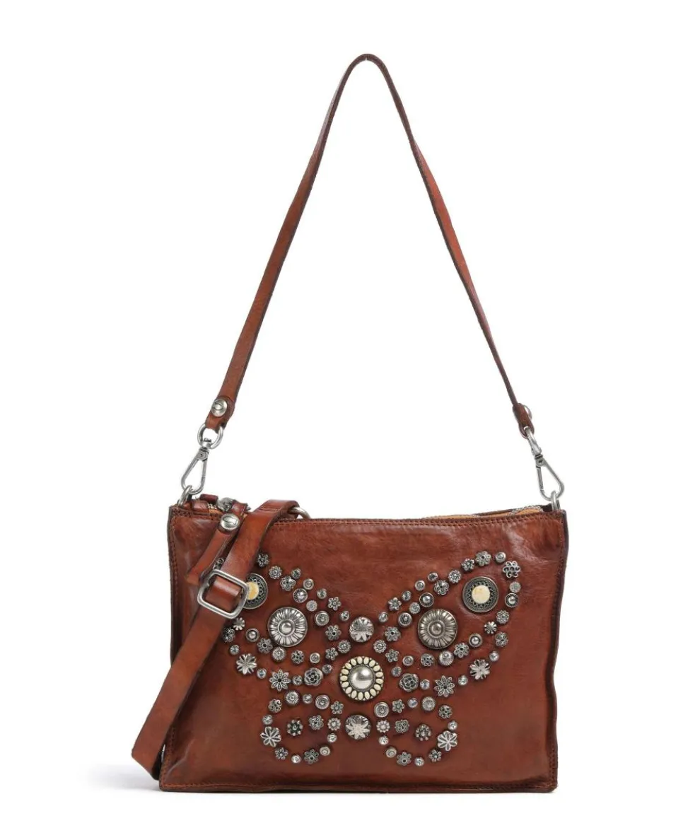 Shoulder bag cow leather cognac