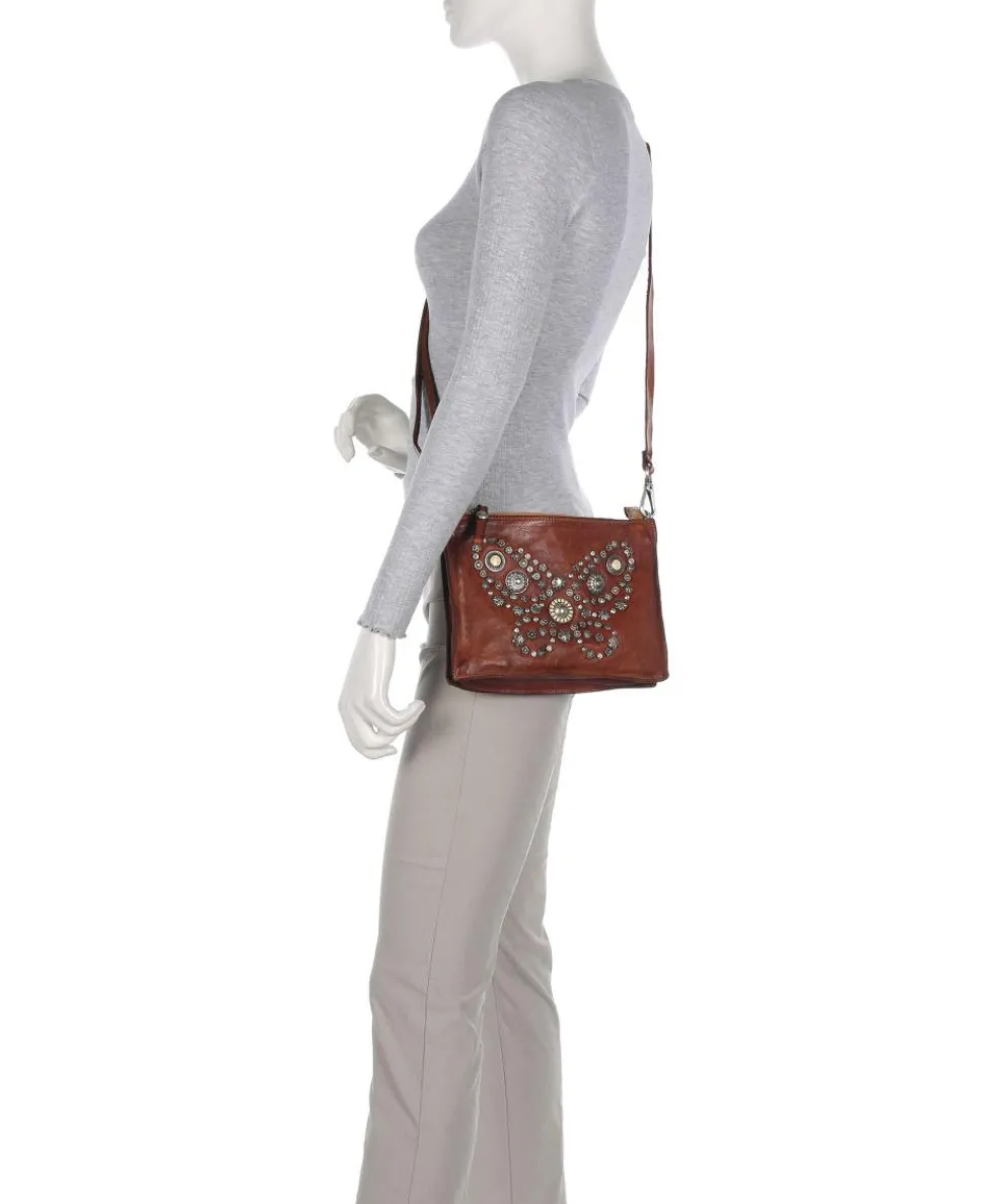Shoulder bag cow leather cognac