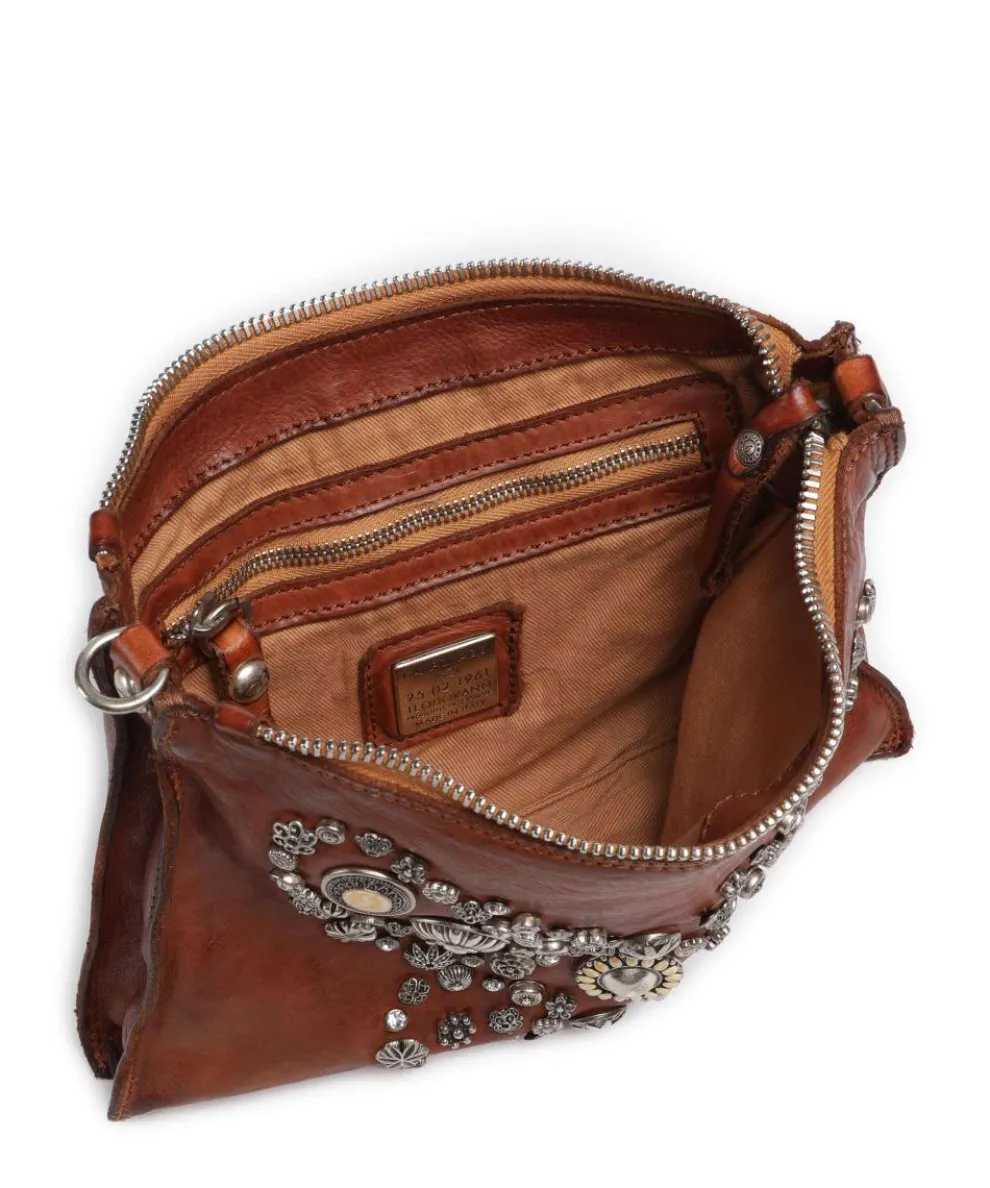Shoulder bag cow leather cognac