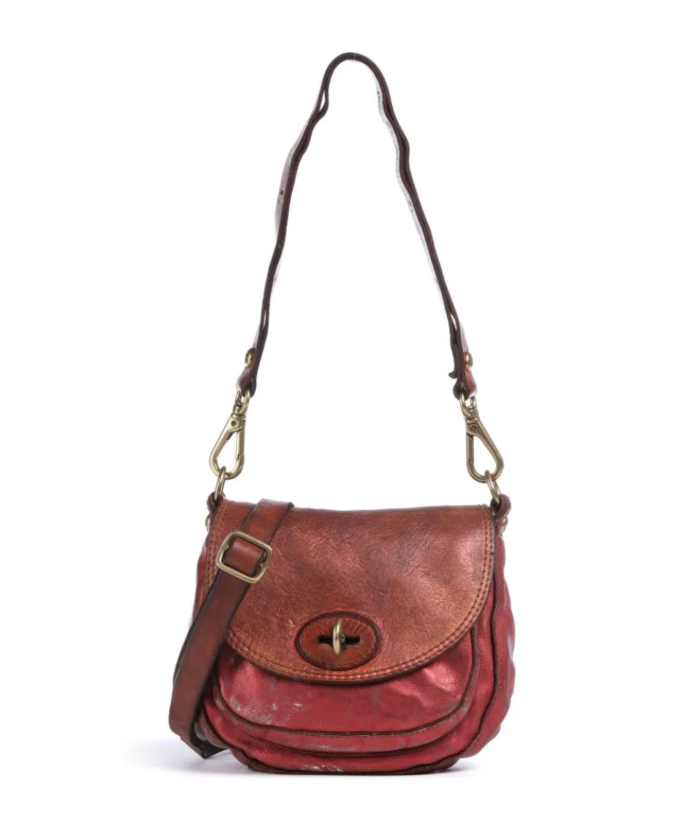 Shoulder bag cow leather red