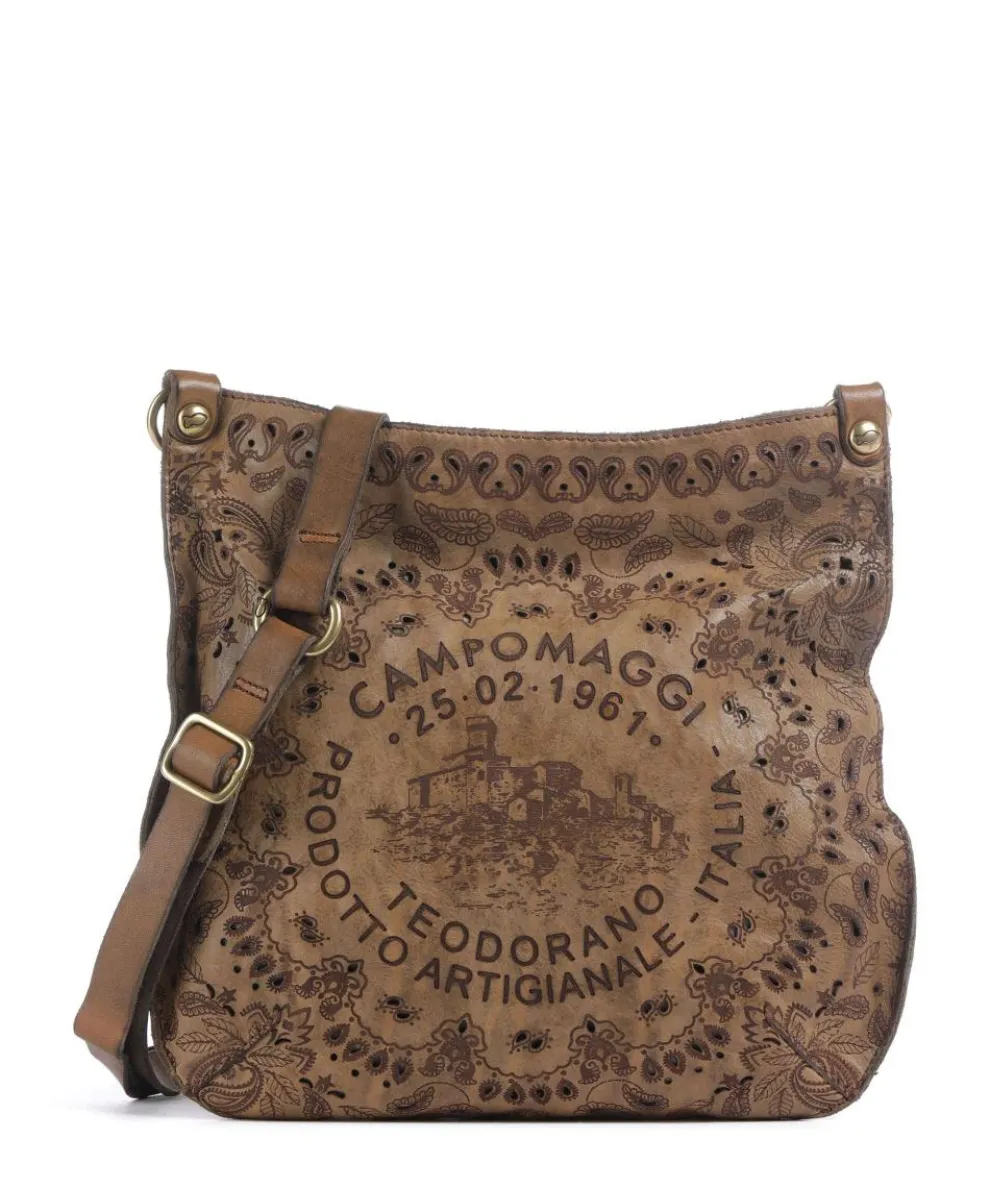 Shoulder bag fine grain cow leather olive-green