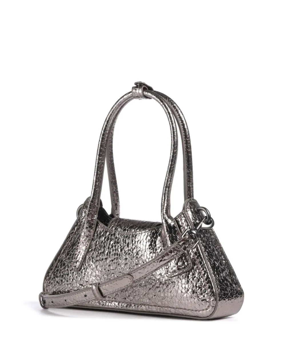 Shoulder bag imitation leather platinum