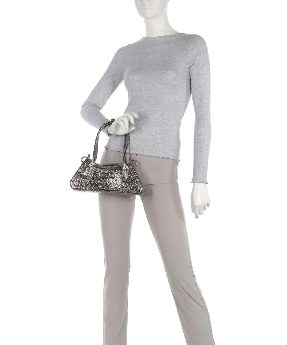 Shoulder bag imitation leather platinum