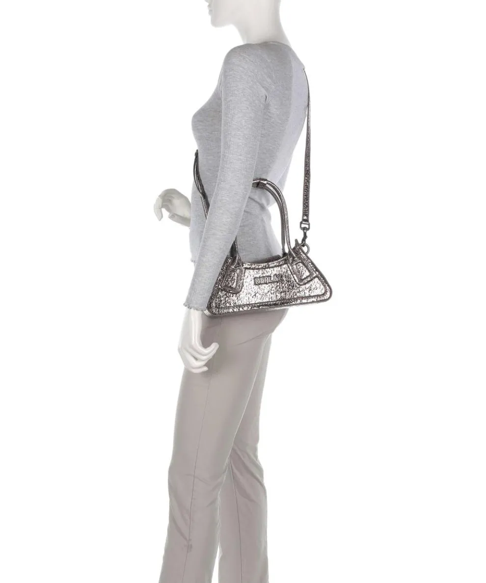 Shoulder bag imitation leather platinum