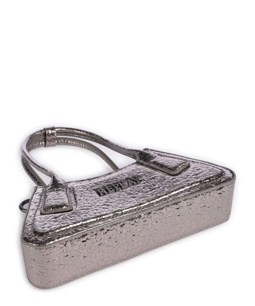 Shoulder bag imitation leather platinum