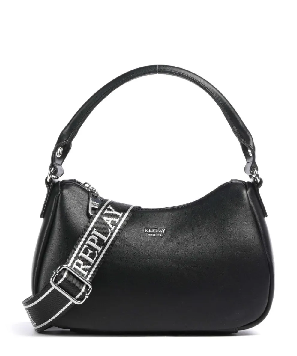 Shoulder bag imitation leather black