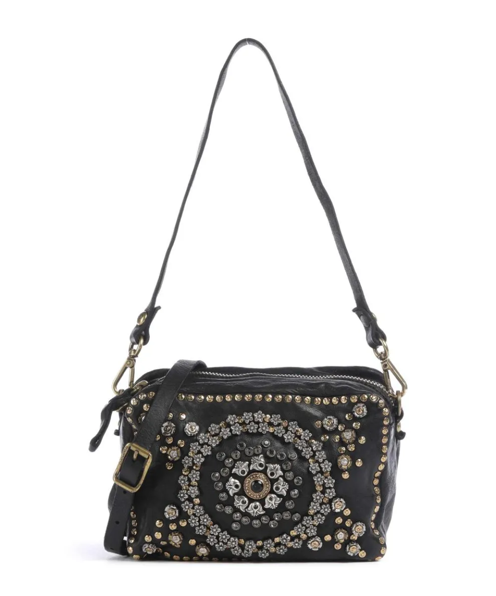 Shoulder bag softly grained calfskin black