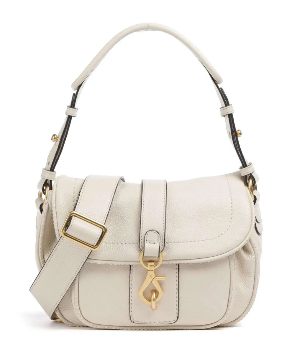 Dalia Star Saddle Shoulder bag grained leather cream