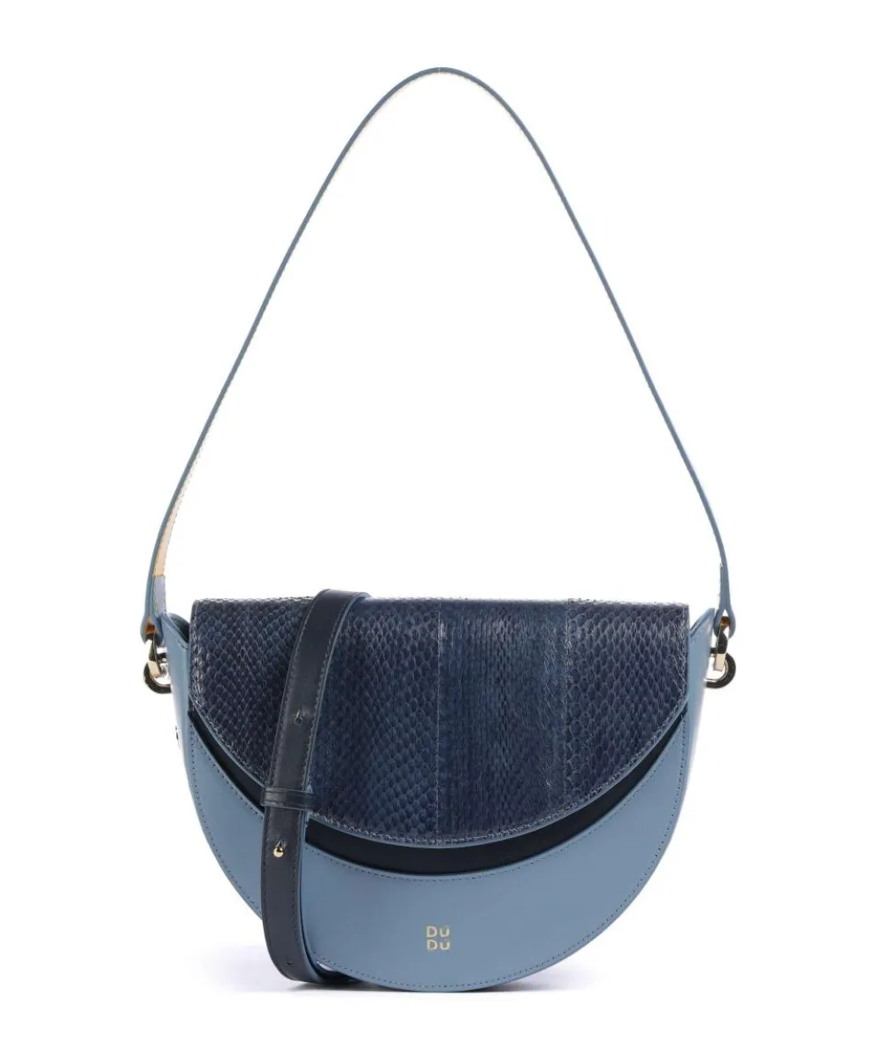 Smile Bag Shoulder bag embossed leather blue-grey