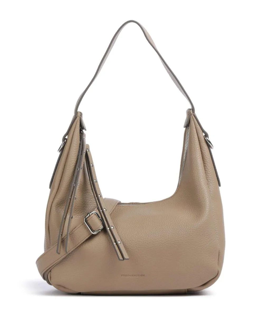 Feel Wild Hobo bag grained leather light brown