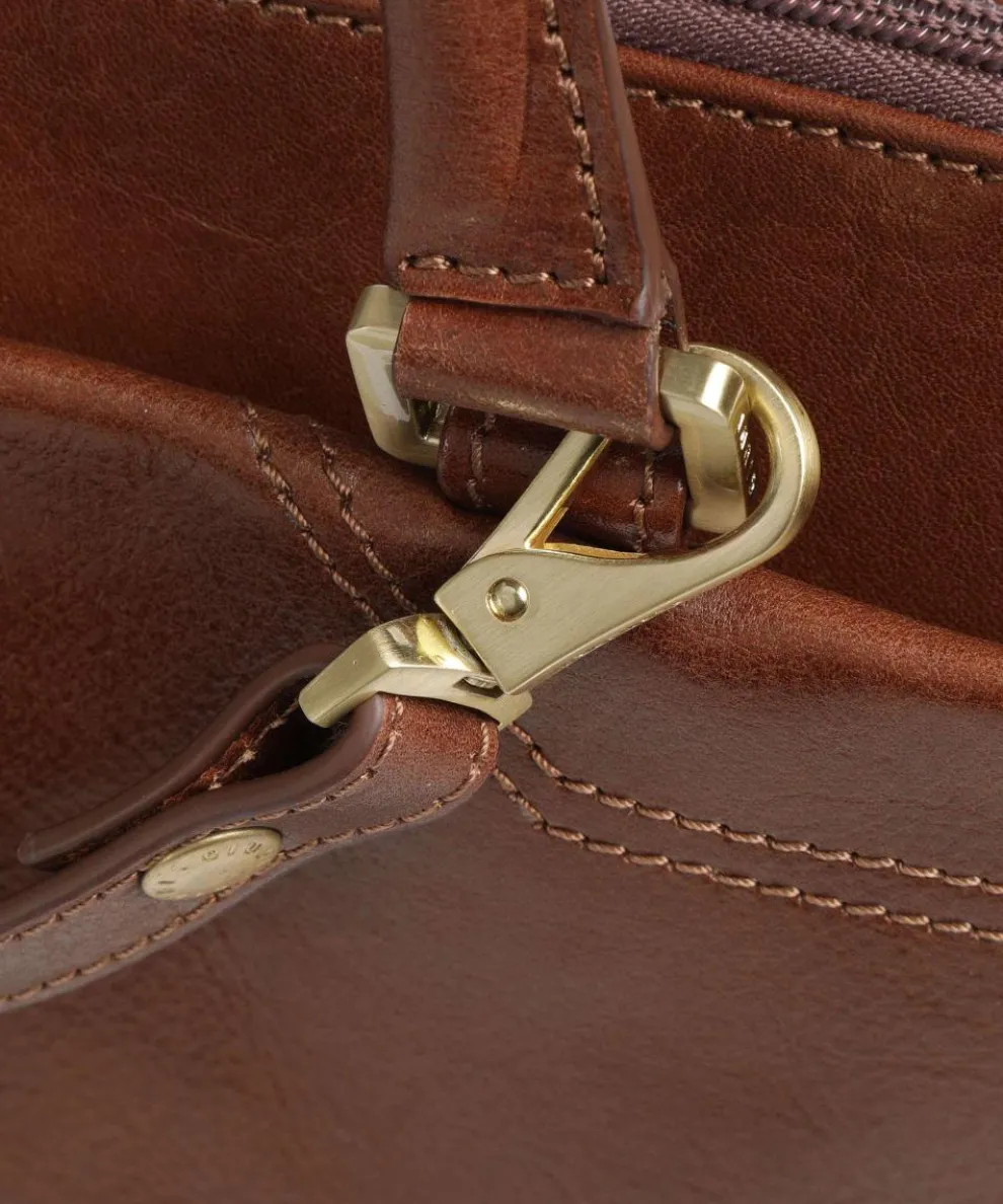 Soft Handbag fine grain cow leather brown