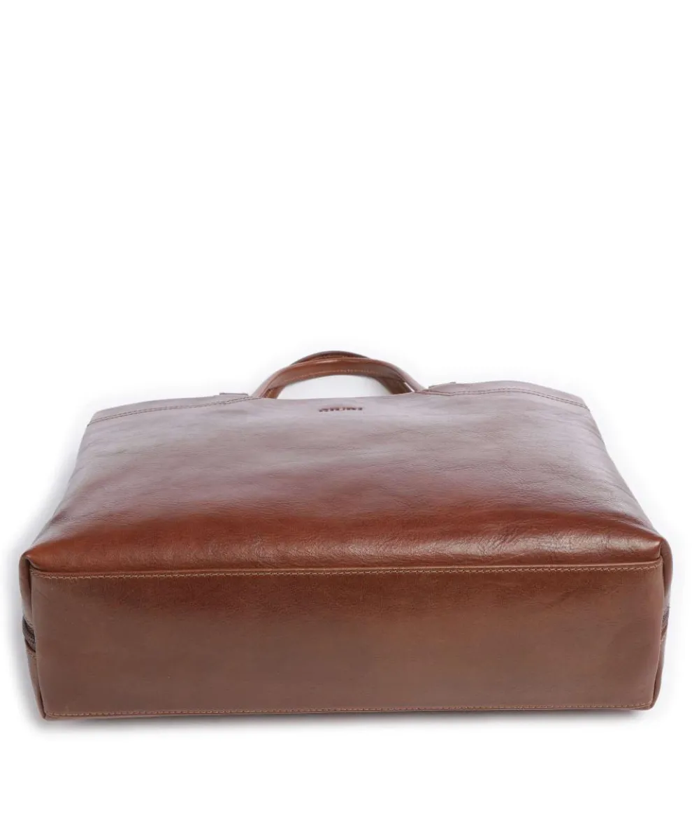 Soft Handbag fine grain cow leather brown