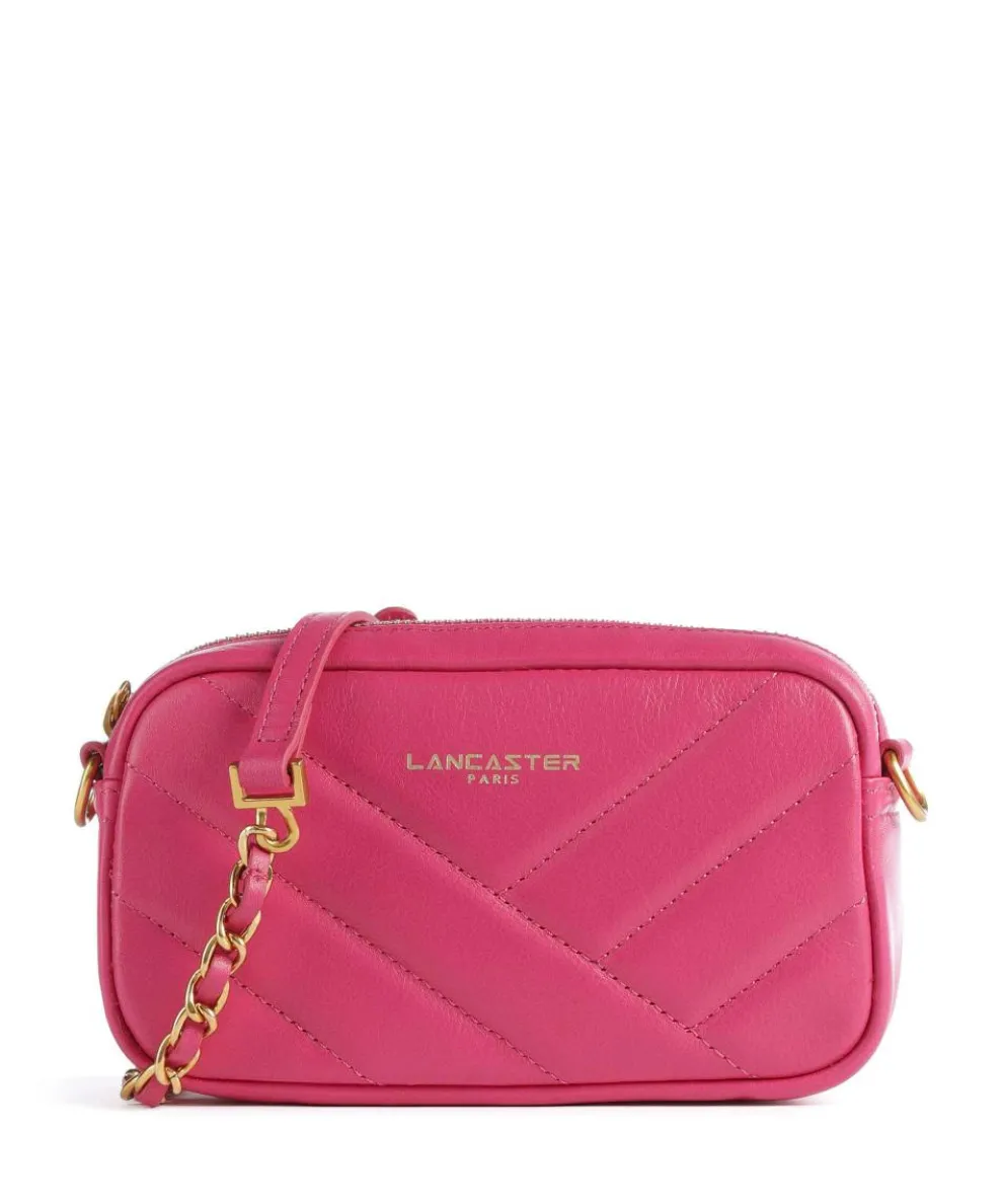 Soft Matelassé Crossbody bag soft cow leather pink