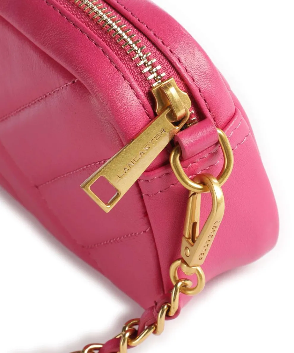Soft Matelassé Crossbody bag soft cow leather pink