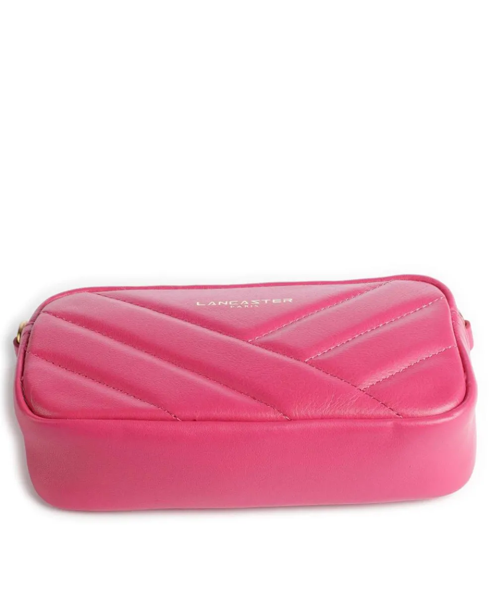 Soft Matelassé Crossbody bag soft cow leather pink