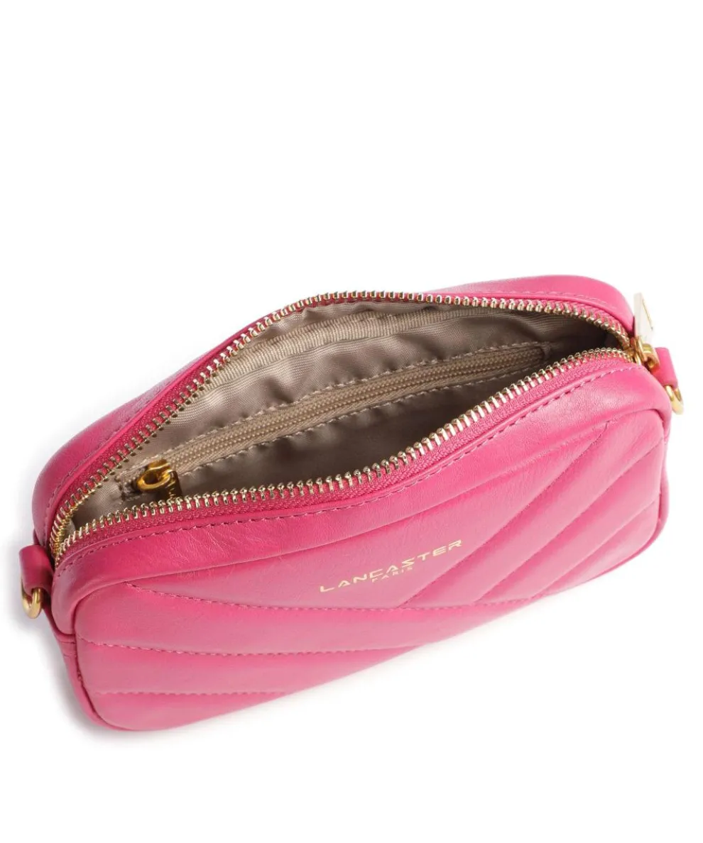 Soft Matelassé Crossbody bag soft cow leather pink