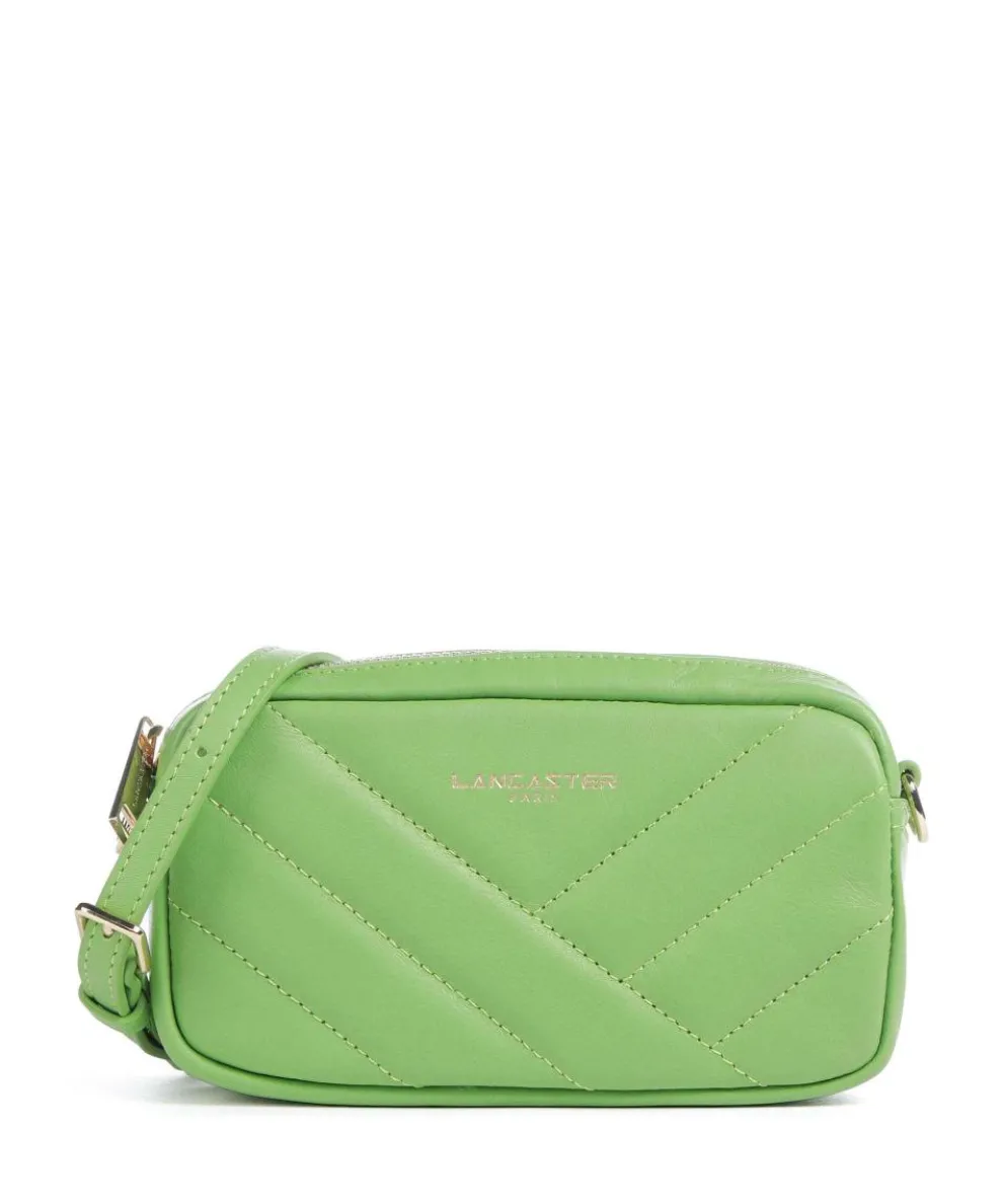 Soft Matelassé Crossbody bag soft cow leather green