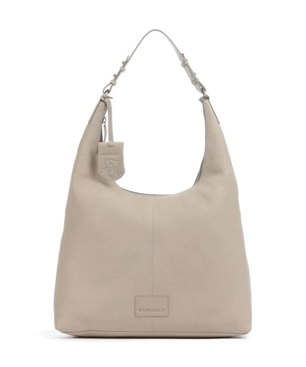 Soft Skylar Hobo bag grained leather light grey